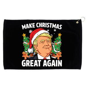 Funny Trump 2024 Make Christmas Great Again Grommeted Golf Towel