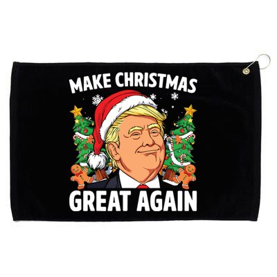 Funny Trump 2024 Make Christmas Great Again Grommeted Golf Towel