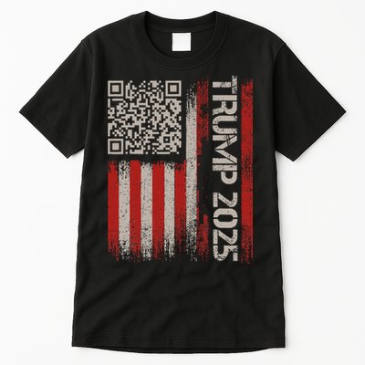 Funny Trump 2025 Qr 4547 Dancing Code Usa Flag We The Tall T-Shirt