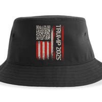 Funny Trump 2025 Qr 4547 Dancing Code Usa Flag We The Sustainable Bucket Hat