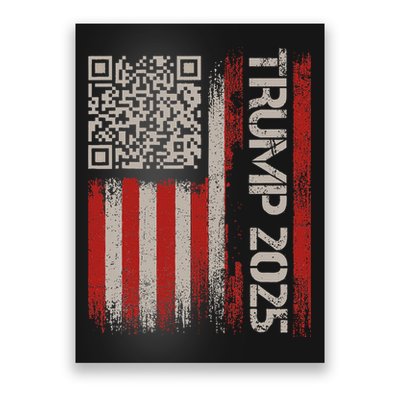 Funny Trump 2025 Qr 4547 Dancing Code Usa Flag We The Poster