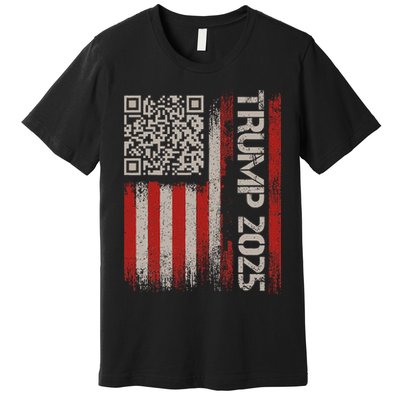 Funny Trump 2025 Qr 4547 Dancing Code Usa Flag We The Premium T-Shirt