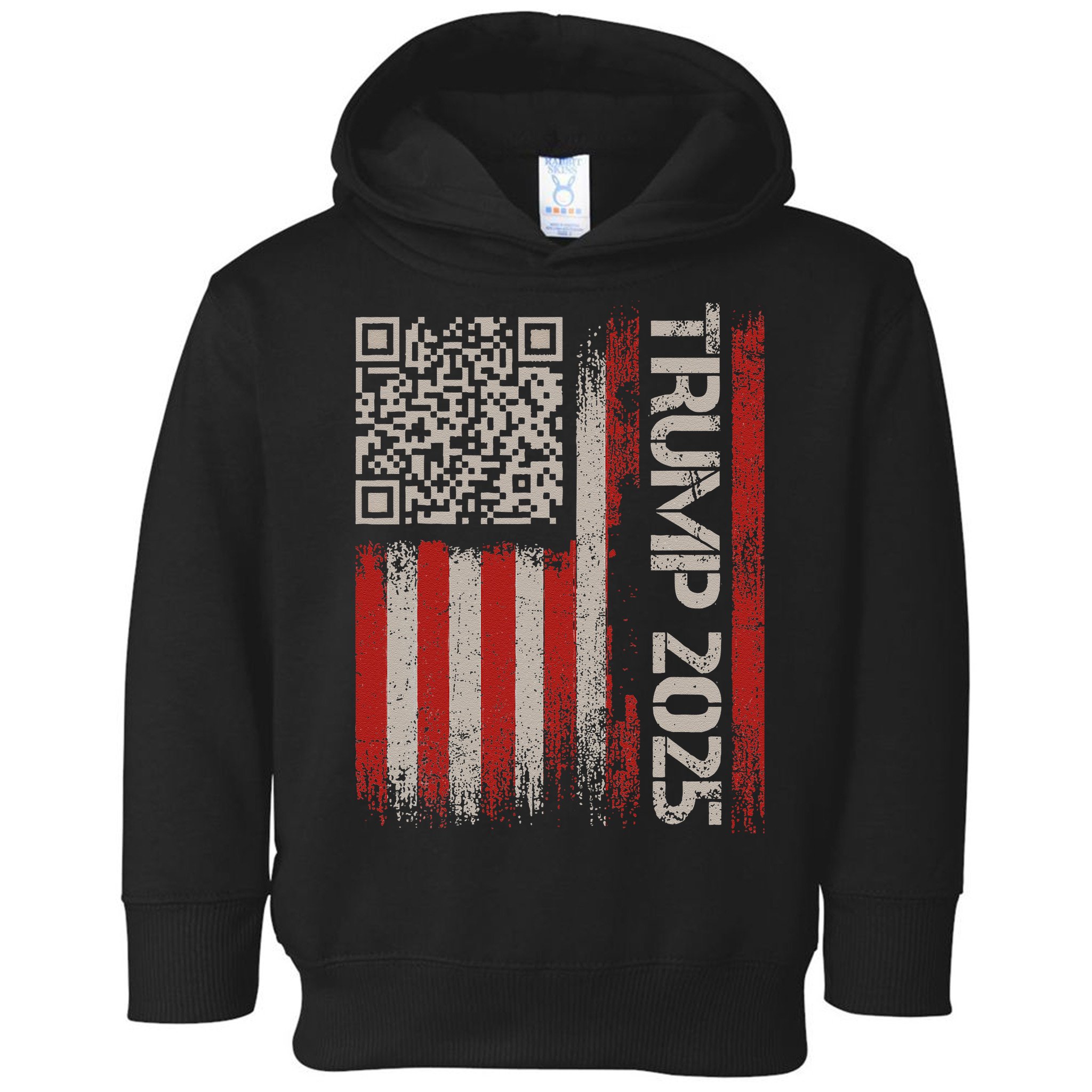Funny Trump 2025 Qr 4547 Dancing Code Usa Flag We The Toddler Hoodie