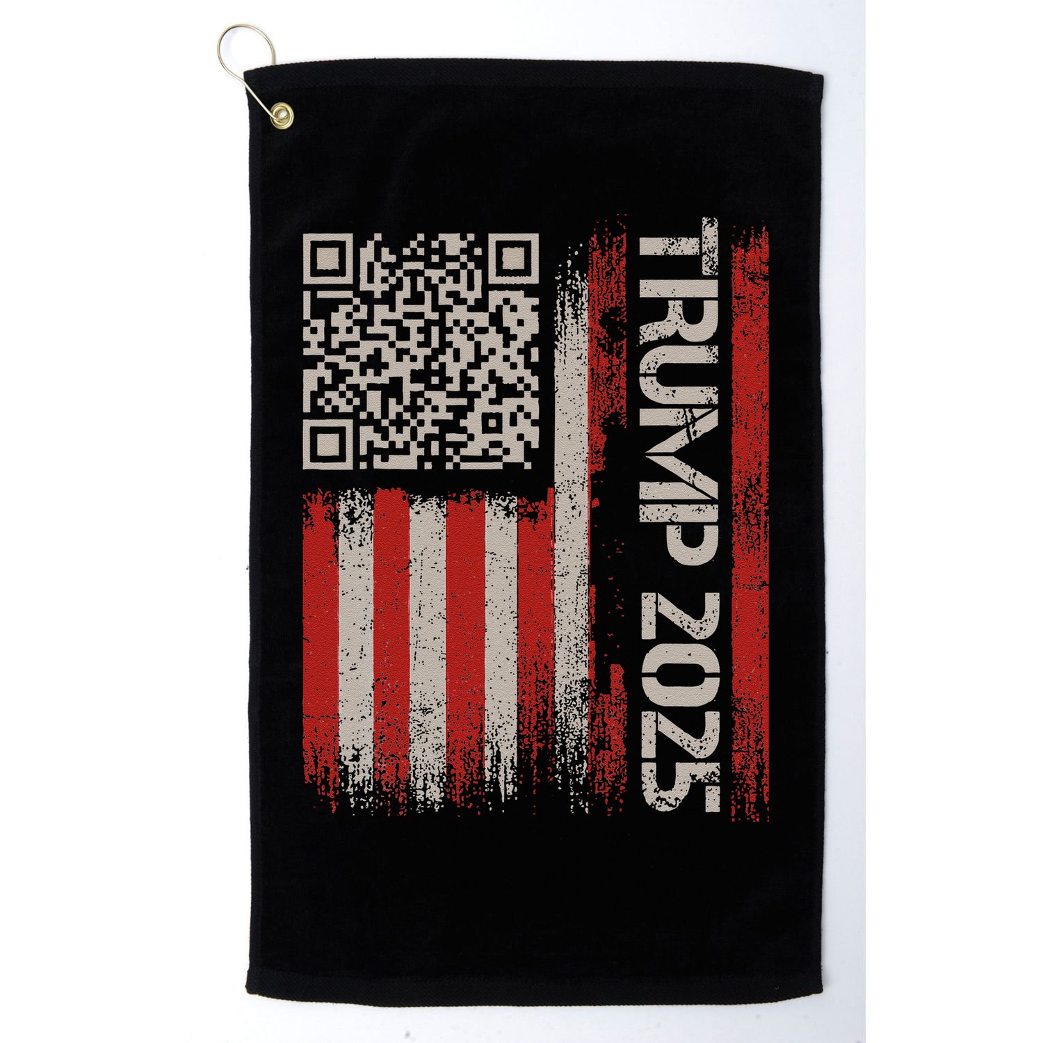 Funny Trump 2025 Qr 4547 Dancing Code Usa Flag We The Golf Towel