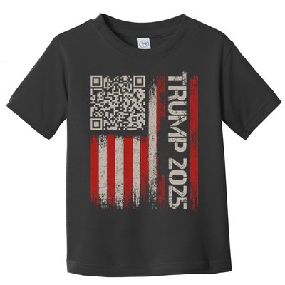 Funny Trump 2025 Qr 4547 Dancing Code Usa Flag We The Toddler T-Shirt