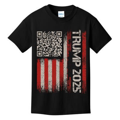 Funny Trump 2025 Qr 4547 Dancing Code Usa Flag We The Kids T-Shirt