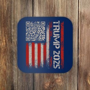 Funny Trump 2025 Qr 4547 Dancing Code Usa Flag We The Coaster