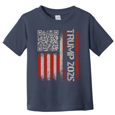 Funny Trump 2025 Qr 4547 Dancing Code Usa Flag We The Toddler T-Shirt