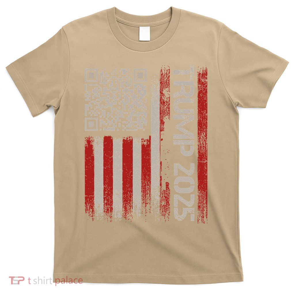 Funny Trump 2025 Qr 4547 Dancing Code Usa Flag We The T-Shirt