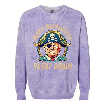 Funny Trump 2024 Make Gasparilla Great Again Gasparilla Colorblast Crewneck Sweatshirt