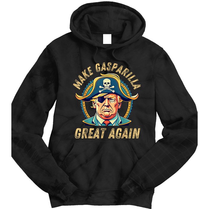 Funny Trump 2024 Make Gasparilla Great Again Gasparilla Tie Dye Hoodie