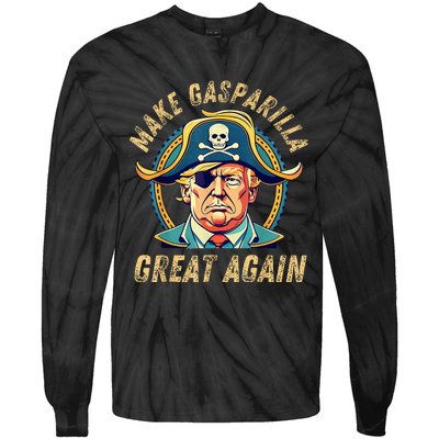 Funny Trump 2024 Make Gasparilla Great Again Gasparilla Tie-Dye Long Sleeve Shirt