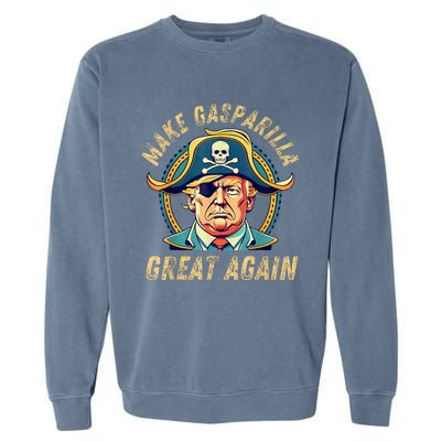 Funny Trump 2024 Make Gasparilla Great Again Gasparilla Garment-Dyed Sweatshirt