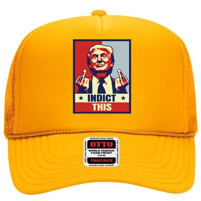 Funny Trump 2024 High Crown Mesh Back Trucker Hat