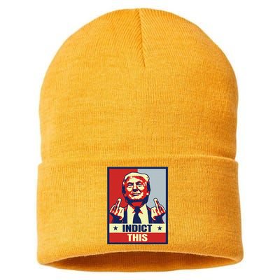 Funny Trump 2024 Sustainable Knit Beanie