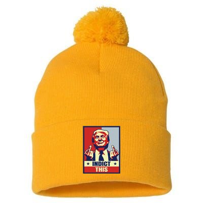 Funny Trump 2024 Pom Pom 12in Knit Beanie