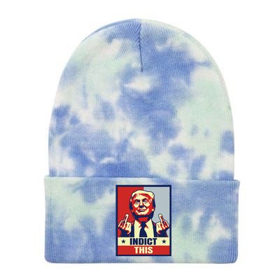 Funny Trump 2024 Tie Dye 12in Knit Beanie