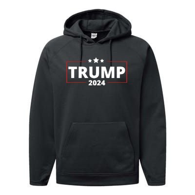 Free Trump 2024 Performance Fleece Hoodie