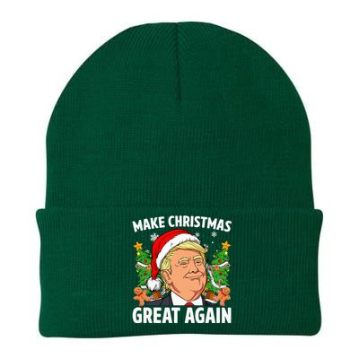 Funny Trump 2024 Make Christmas Great Again Knit Cap Winter Beanie