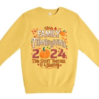 Family Thanksgiving 2024 Thanksgiving Crew Matching Group Premium Crewneck Sweatshirt