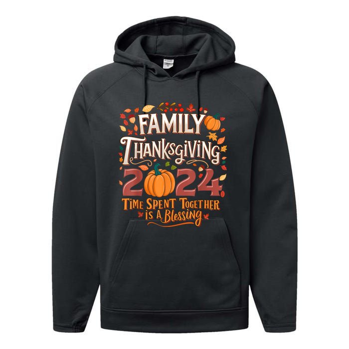 Family Thanksgiving 2024 Thanksgiving Crew Matching Group Performance Fleece Hoodie