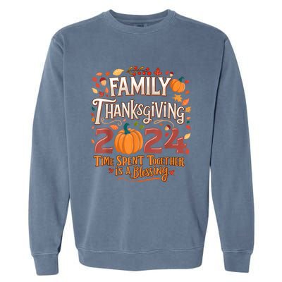 Family Thanksgiving 2024 Thanksgiving Crew Matching Group Garment-Dyed Sweatshirt