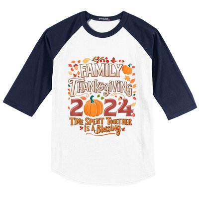 Family Thanksgiving 2024 Thanksgiving Crew Matching Group Baseball Sleeve Shirt