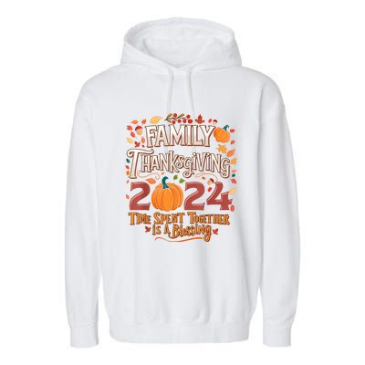 Family Thanksgiving 2024 Thanksgiving Crew Matching Group Garment-Dyed Fleece Hoodie