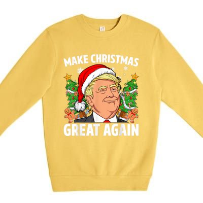 Funny Trump 2024 Make Christmas Great Again Premium Crewneck Sweatshirt