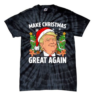 Funny Trump 2024 Make Christmas Great Again Tie-Dye T-Shirt