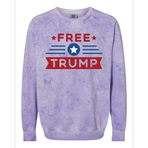 Free Trump 2024 Colorblast Crewneck Sweatshirt