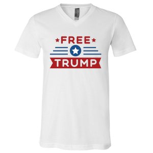 Free Trump 2024 V-Neck T-Shirt