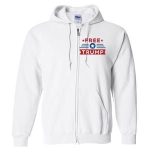 Free Trump 2024 Full Zip Hoodie