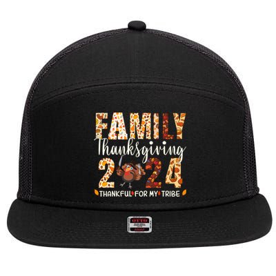 Family Thanksgiving 2024 Turkey Thanksgiving Matching Group 7 Panel Mesh Trucker Snapback Hat