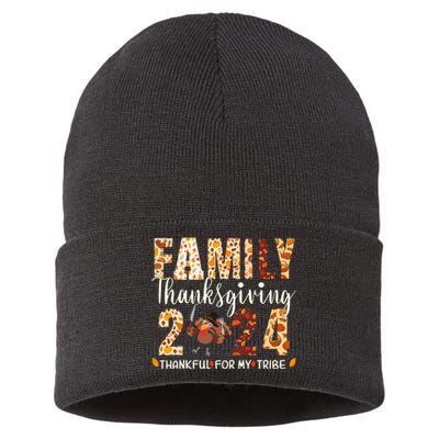 Family Thanksgiving 2024 Turkey Thanksgiving Matching Group Sustainable Knit Beanie