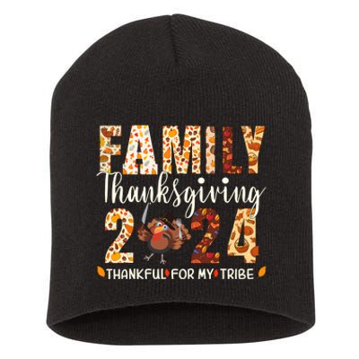 Family Thanksgiving 2024 Turkey Thanksgiving Matching Group Short Acrylic Beanie