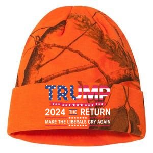 Funny Trump 2024 The Return Make Liberals Cry Again Election Gift Kati Licensed 12" Camo Beanie