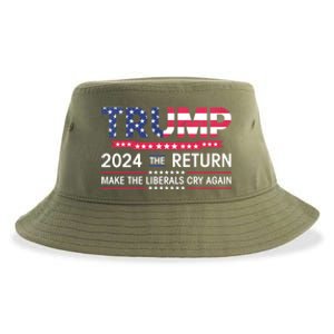 Funny Trump 2024 The Return Make Liberals Cry Again Election Gift Sustainable Bucket Hat