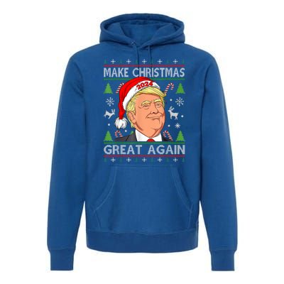 Funny Trump 2024 Make Christmas Great Again Premium Hoodie