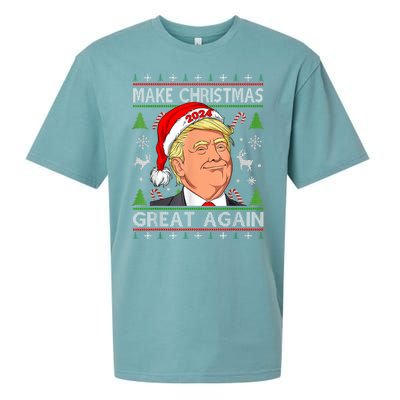 Funny Trump 2024 Make Christmas Great Again Sueded Cloud Jersey T-Shirt