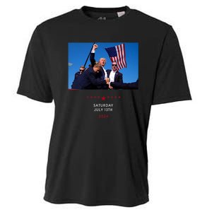 Funny Trump 2024 Shooting At Trump Rally In Pennsylvania Cooling Performance Crew T-Shirt