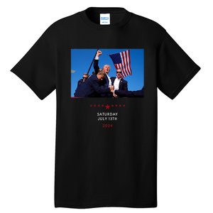 Funny Trump 2024 Shooting At Trump Rally In Pennsylvania Tall T-Shirt