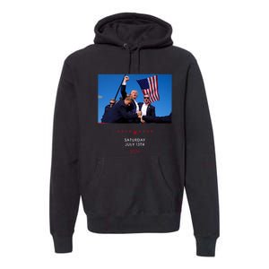 Funny Trump 2024 Shooting At Trump Rally In Pennsylvania Premium Hoodie