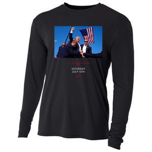 Funny Trump 2024 Shooting At Trump Rally In Pennsylvania Cooling Performance Long Sleeve Crew