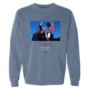 Funny Trump 2024 Shooting At Trump Rally In Pennsylvania Garment-Dyed Sweatshirt