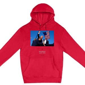 Funny Trump 2024 Shooting At Trump Rally In Pennsylvania Premium Pullover Hoodie