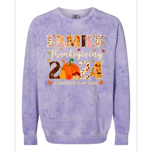 Family Thanksgiving 2024 Thankful For My Tribe Group Autumn Colorblast Crewneck Sweatshirt