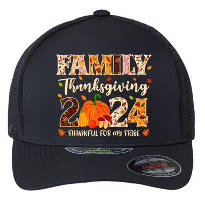 Family Thanksgiving 2024 Thankful For My Tribe Group Autumn Flexfit Unipanel Trucker Cap