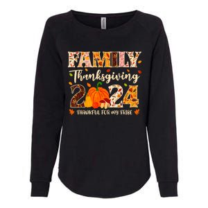 Family Thanksgiving 2024 Thankful For My Tribe Group Autumn Womens California Wash Sweatshirt