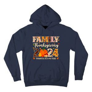 Family Thanksgiving 2024 Thankful For My Tribe Group Autumn Tall Hoodie